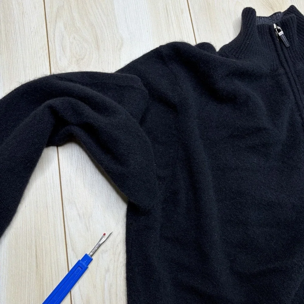 John W. Nordstrom Cashmere 1/4 Zip Knit Sweater Mens Sz Medium Lot Of 2